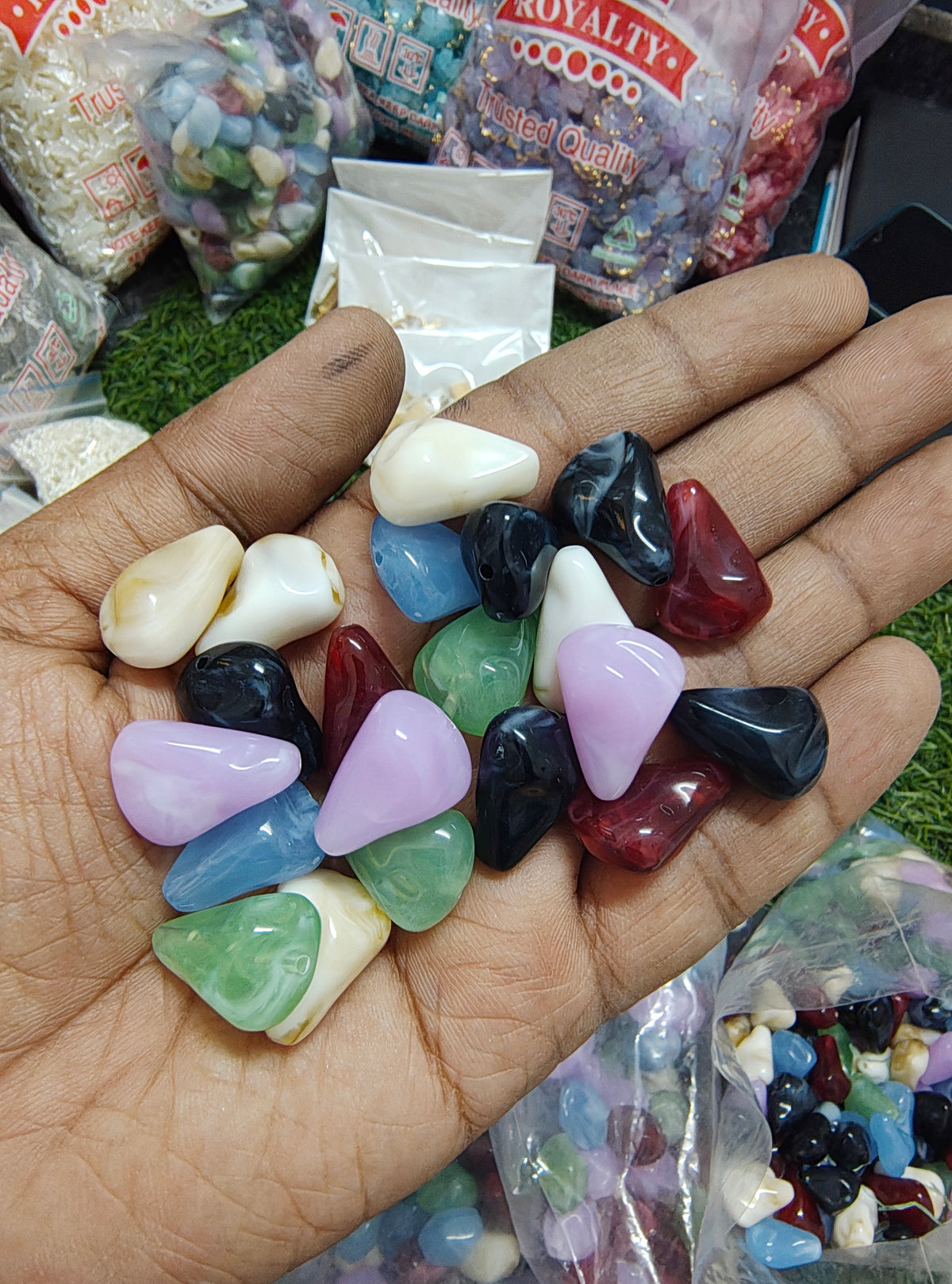 Multicolour Uv acrylic beads (AB2092)
