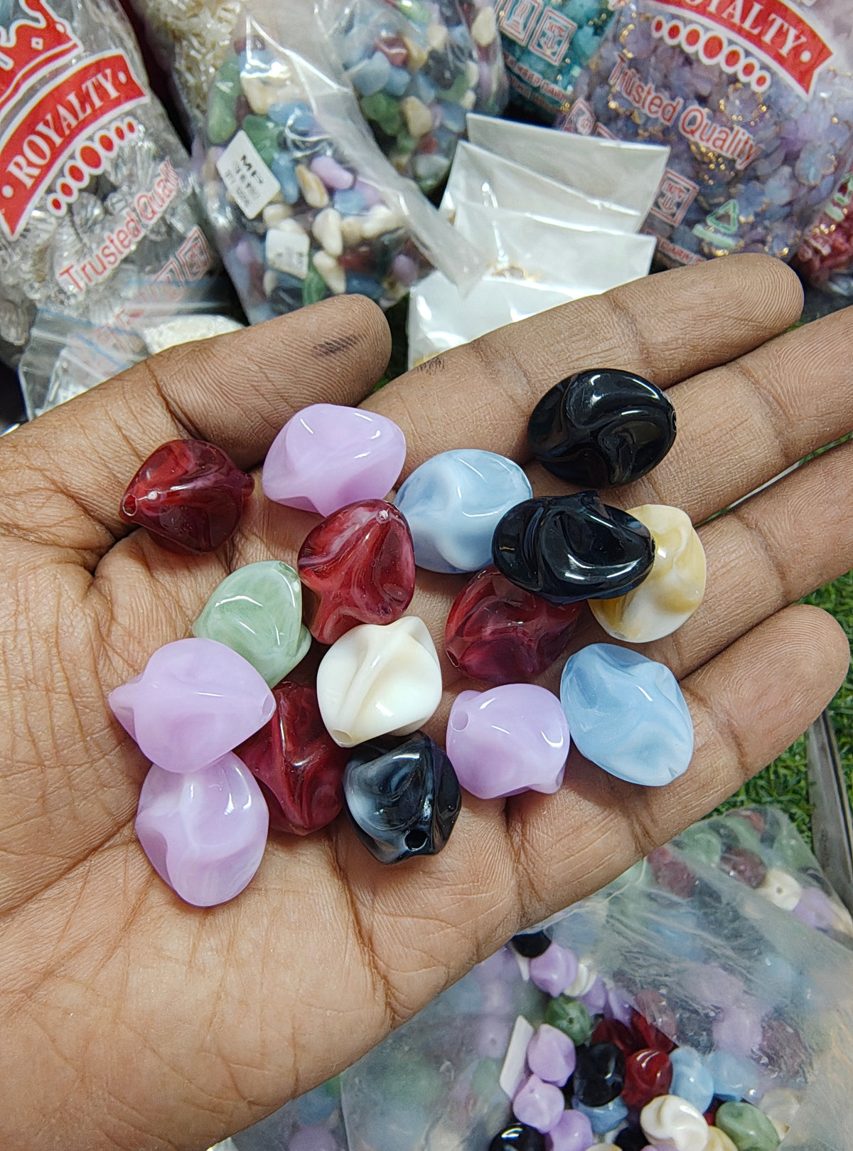 Multicolour Uv acrylic beads (AB2092)