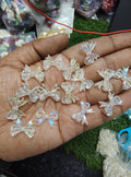 Acrylic transparent medium bow beads (AB2083)