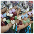 Acrylic uv heart/bow multicolour beads (AB2093)