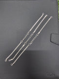 Long silver metal bracelet (JF1041)