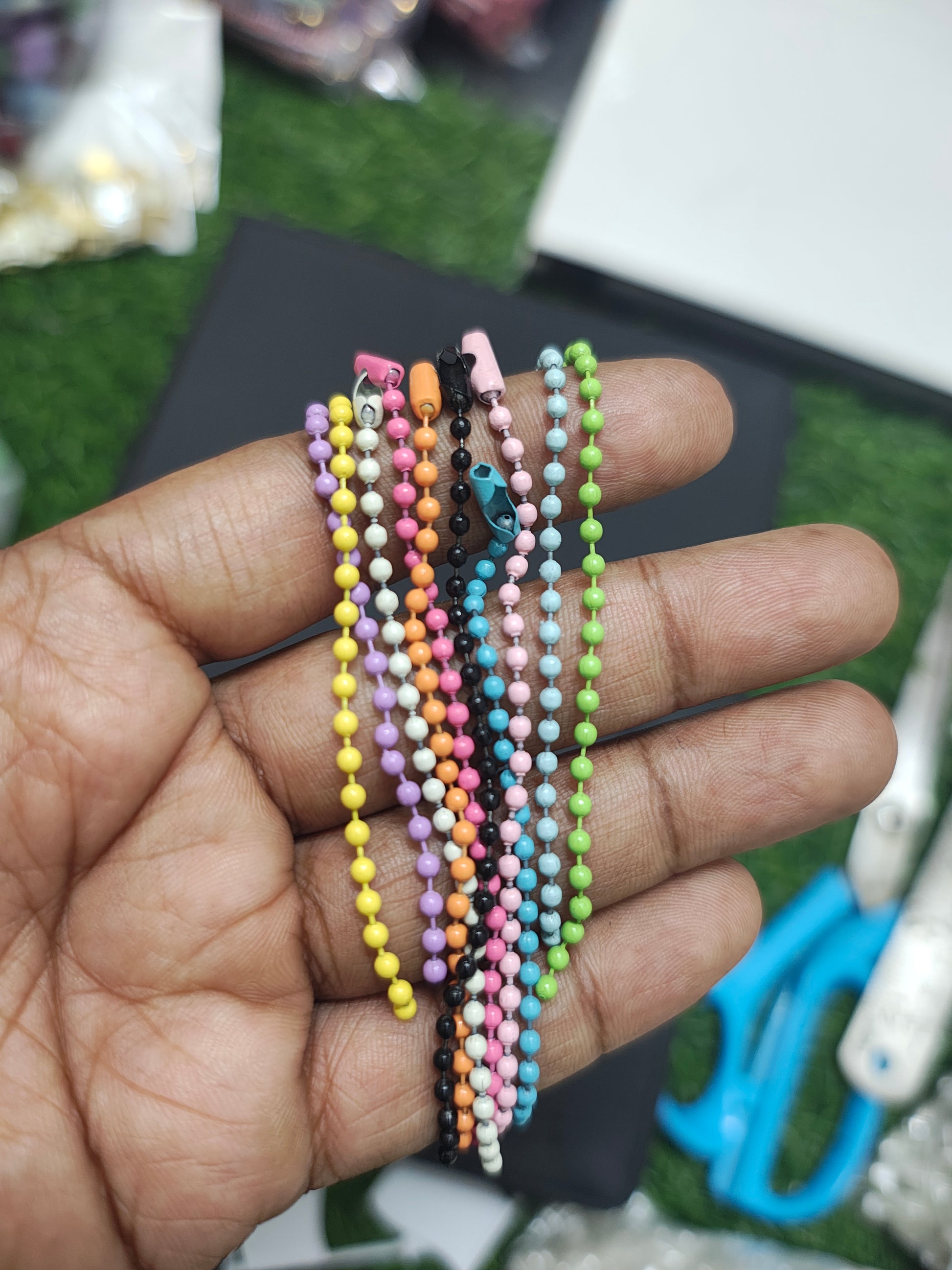 Mix colour ball chain lock