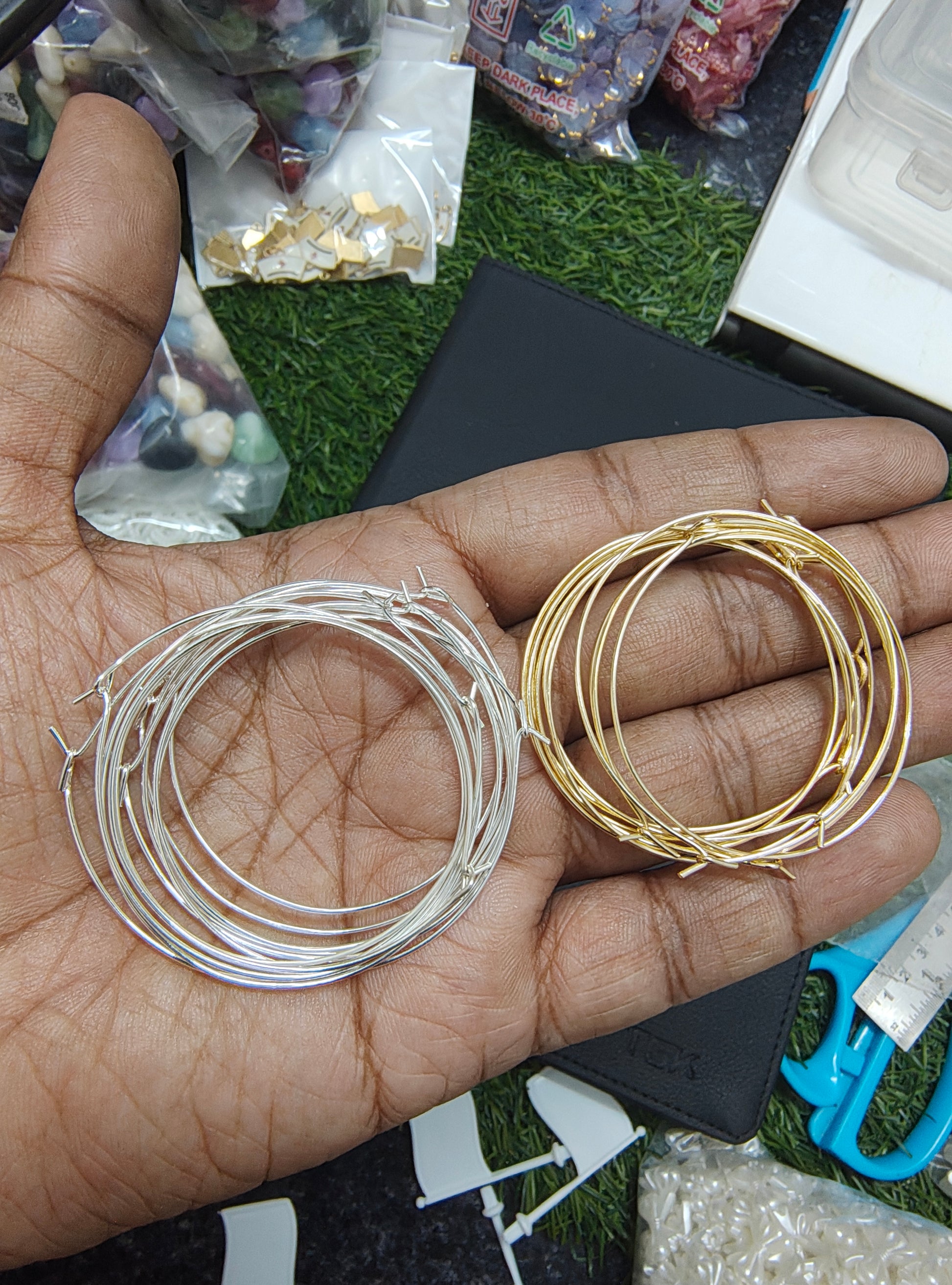 40mm wire hoop earrings