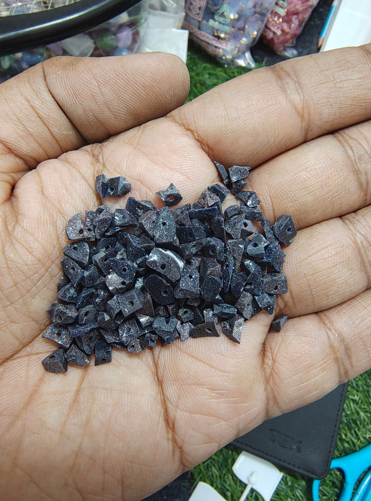 Stone chip beads