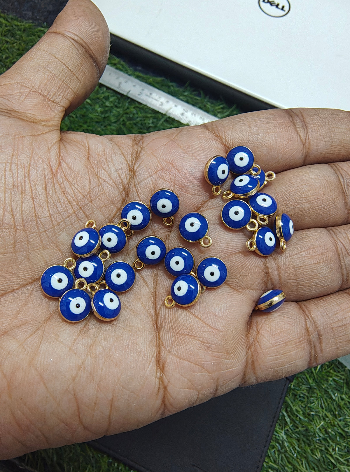 6mm blue evil eye pandent charm ( EC1099 )