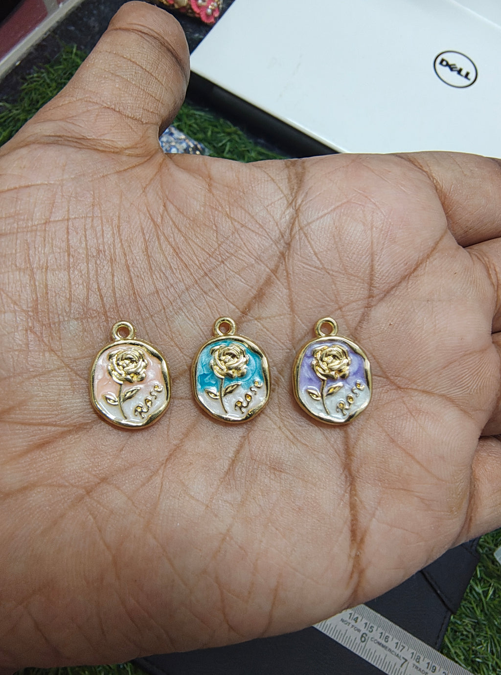 Rose enamal charm ( EC1100 )