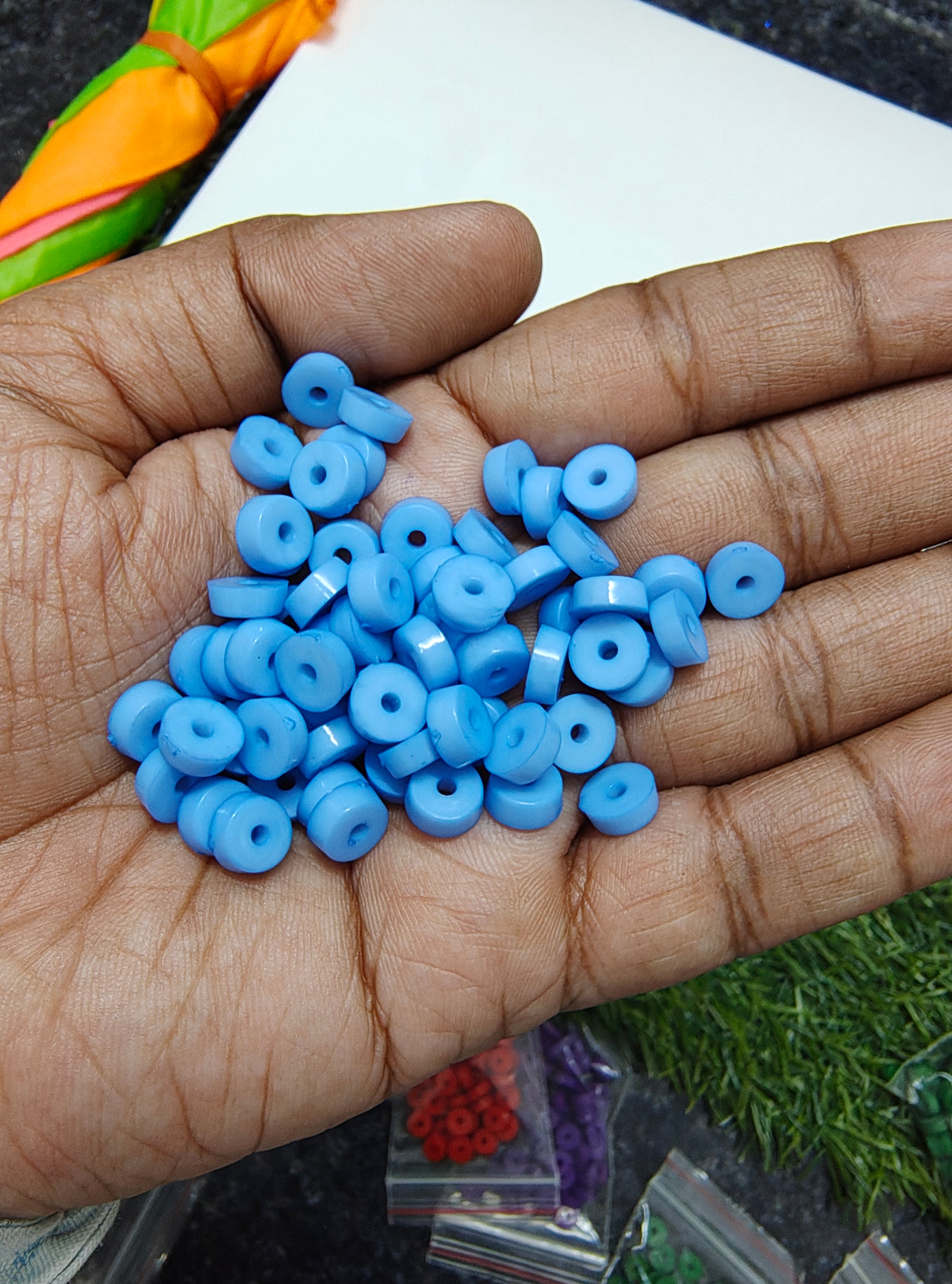 Acrylic flat beads (AB2099)