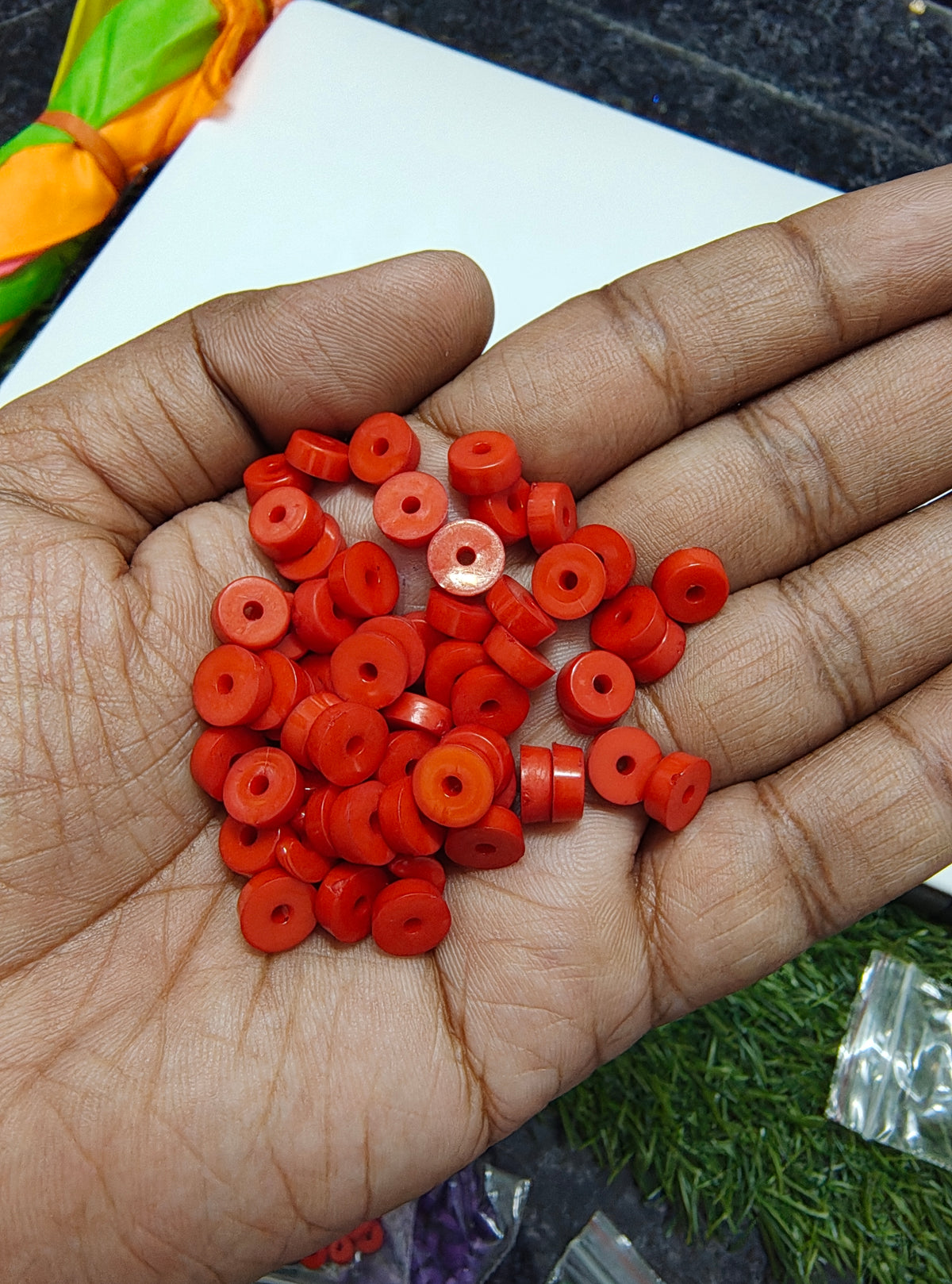Acrylic flat beads (AB2099)