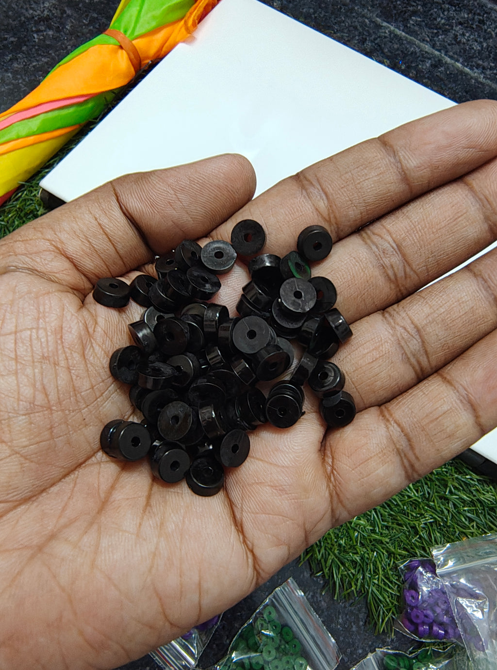 Acrylic flat beads (AB2099)