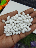 Acrylic white drop matt crystal beads (AB2100)