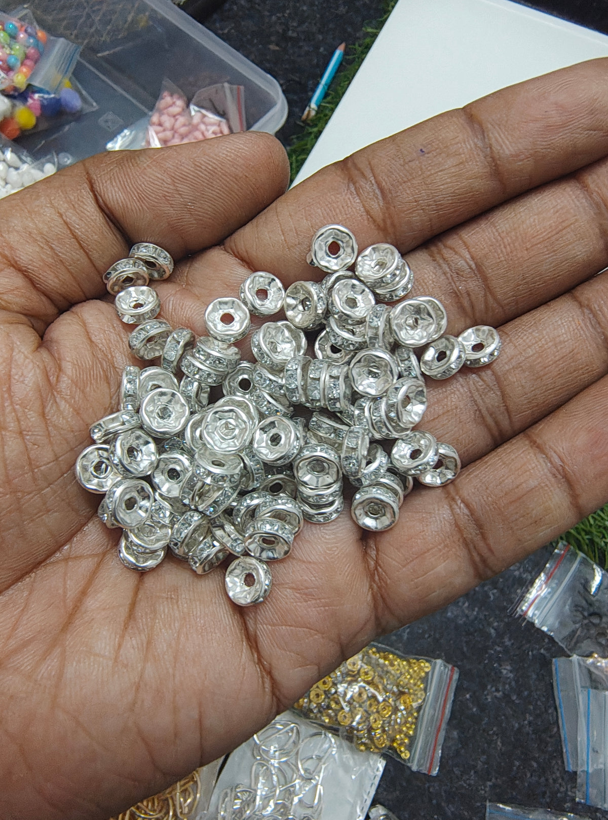 6mm Stone beads spacer (JF1053)