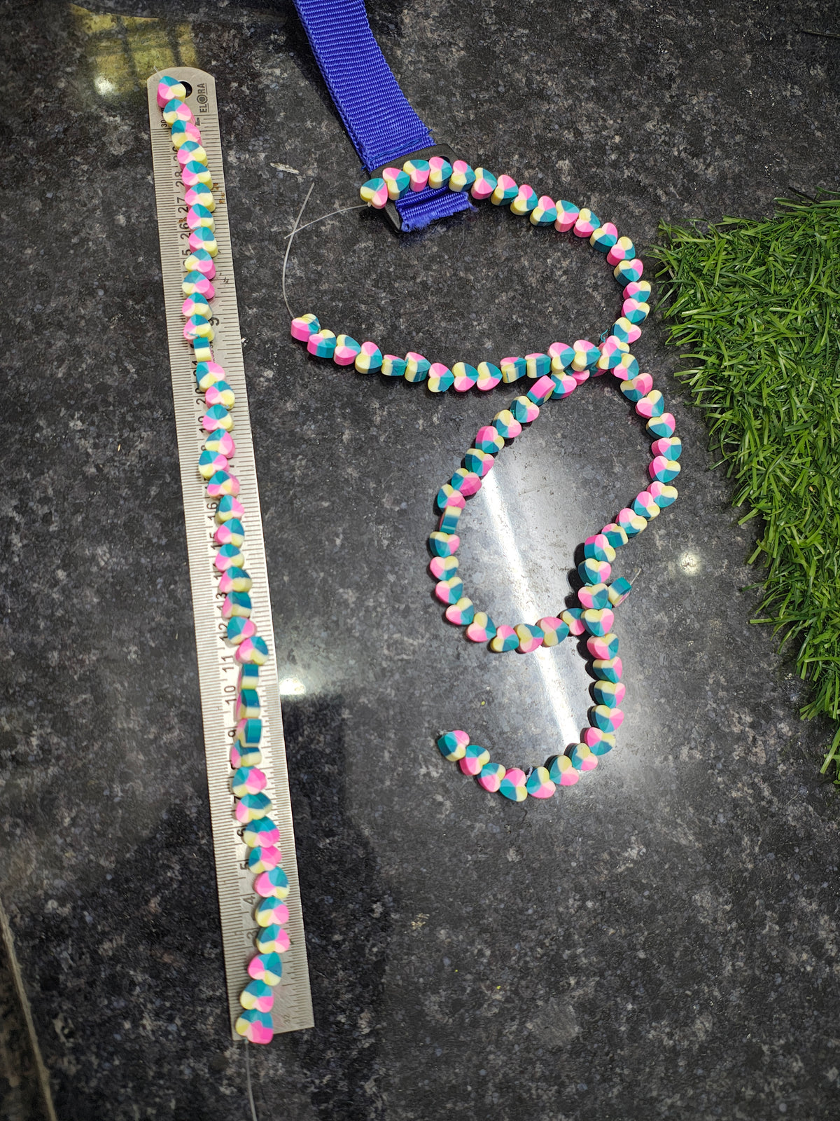 Dual colour heart shape femo beads ( FIMO-001 )
