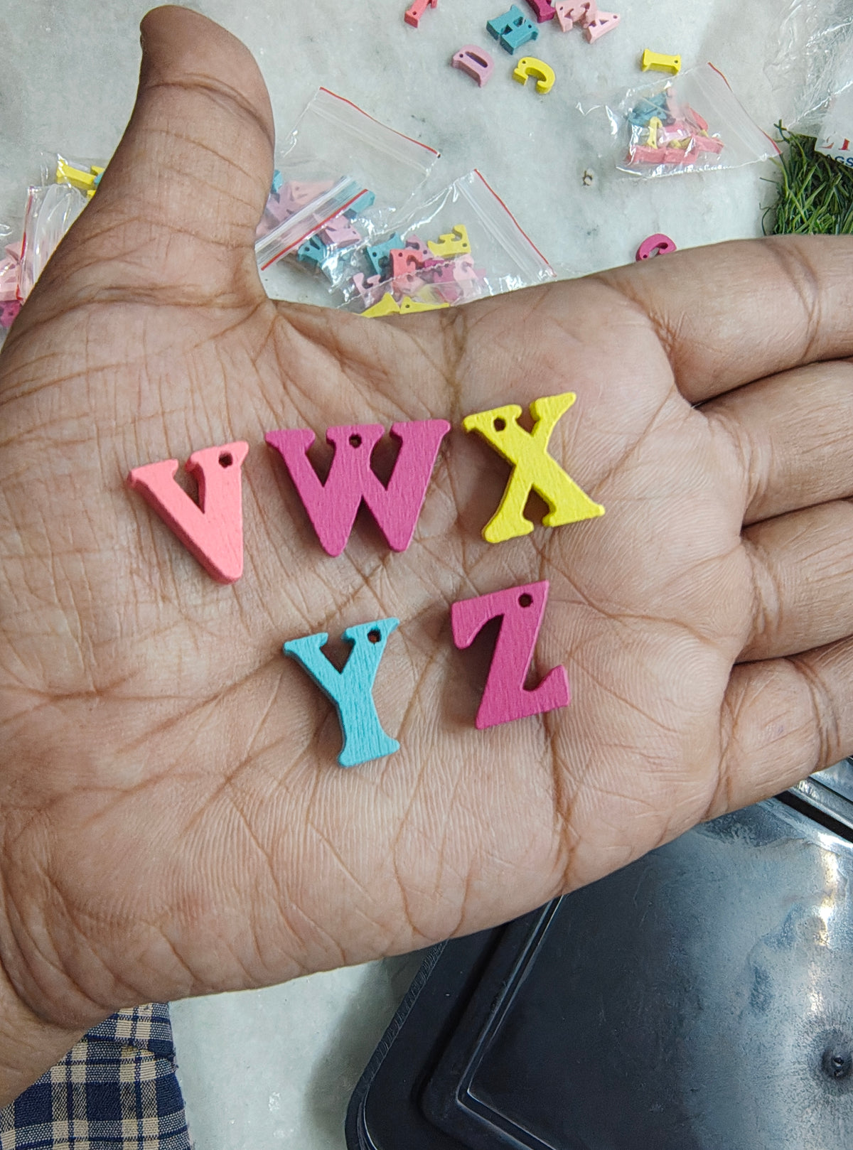 Wooden alphabet latter ( colour is not fixed) ( WB1005 )