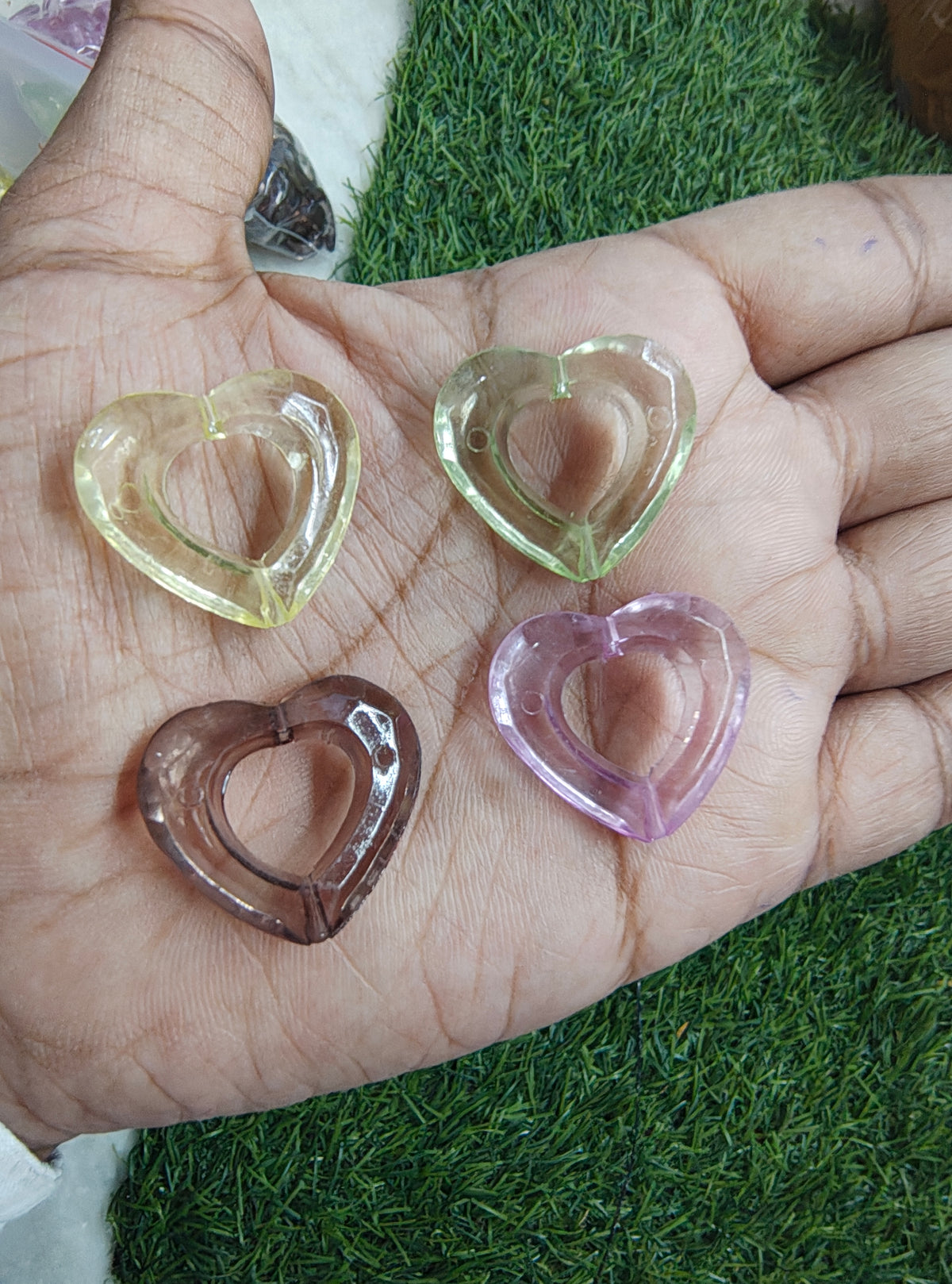 Acrylic heart beads( AB2110)