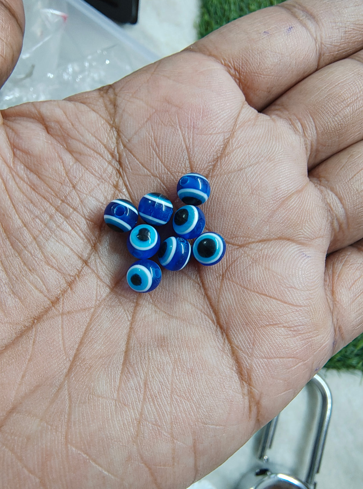 6mm round evil eye beads(AB2117)