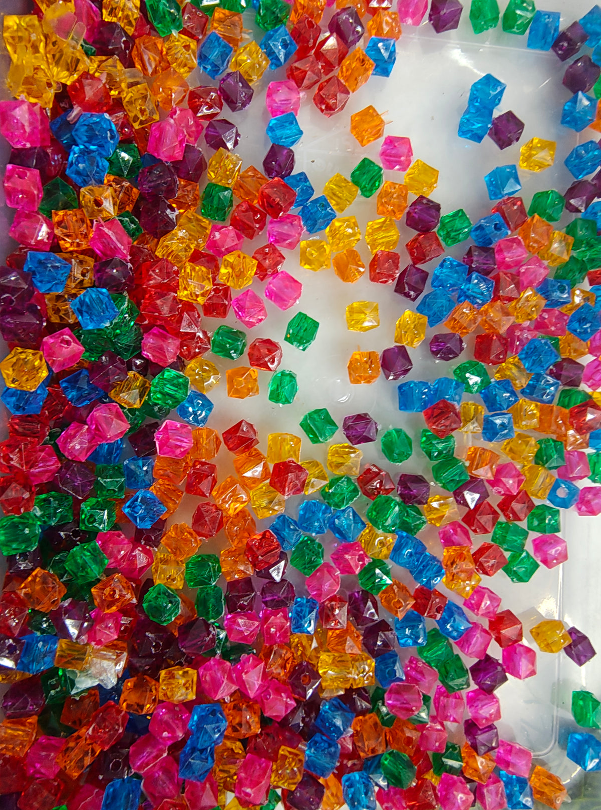 Acrylic square crystal beads (AB2109)