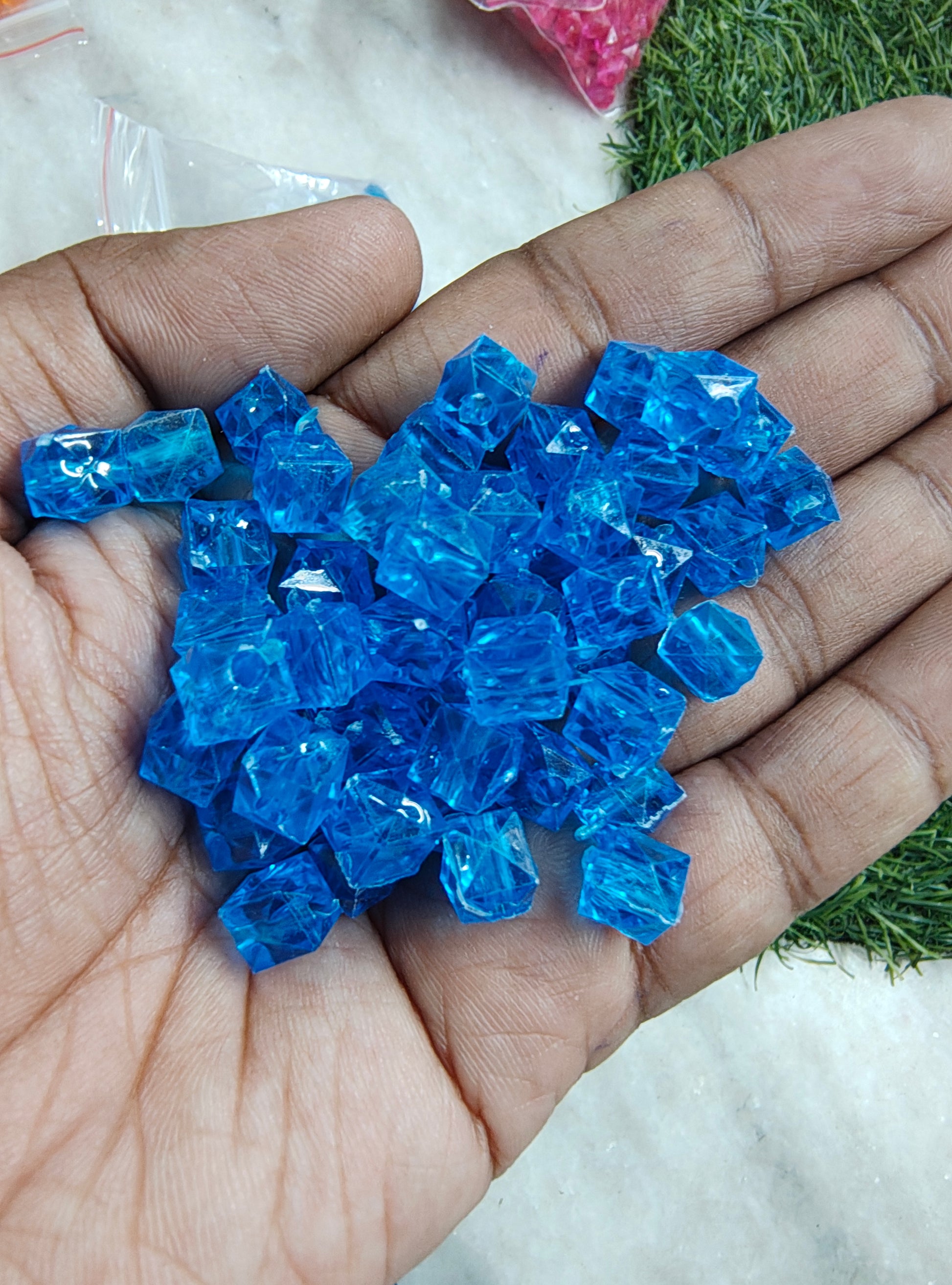 Acrylic square crystal beads (AB2108)