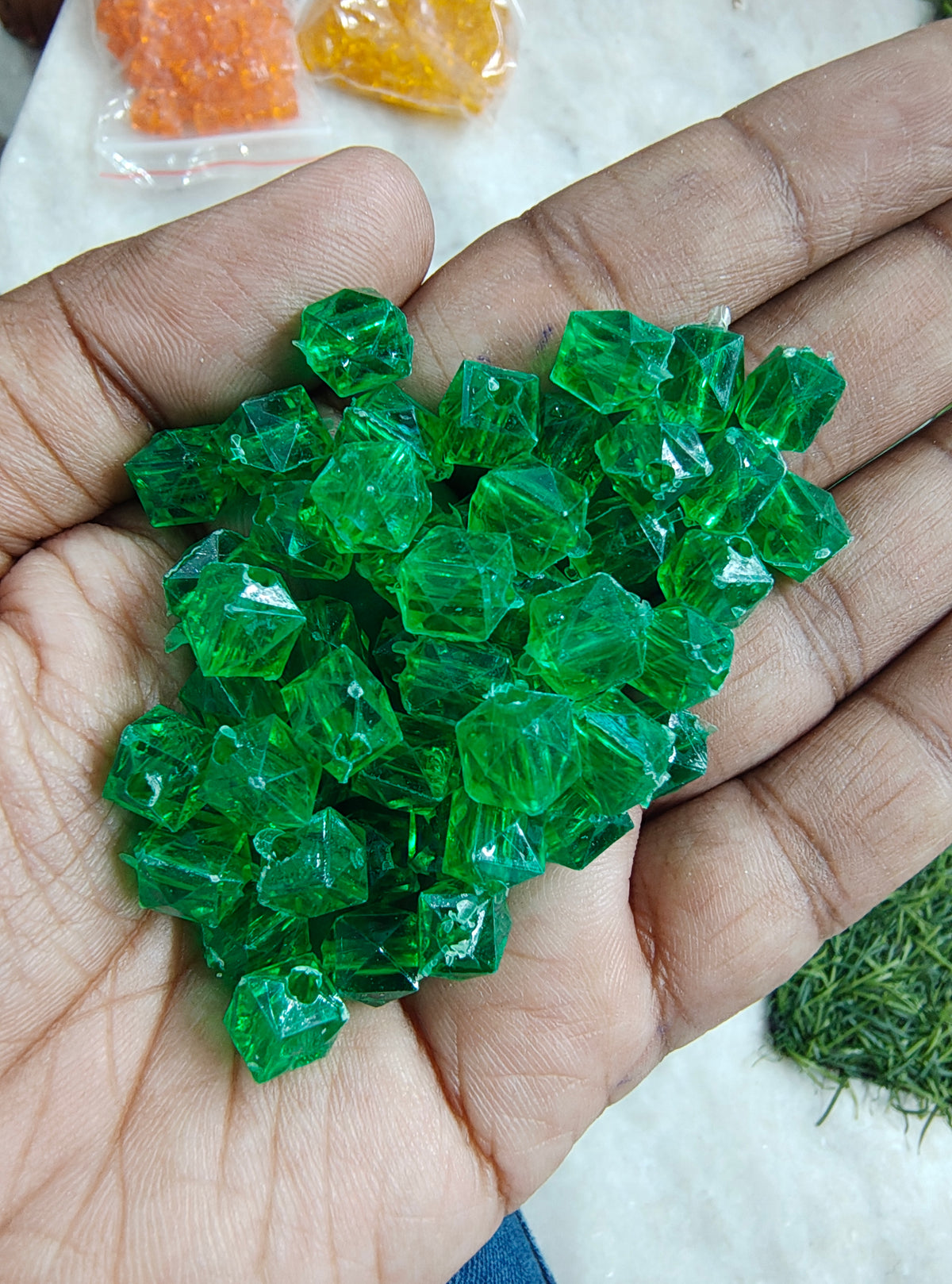 Acrylic square crystal beads (AB2108)