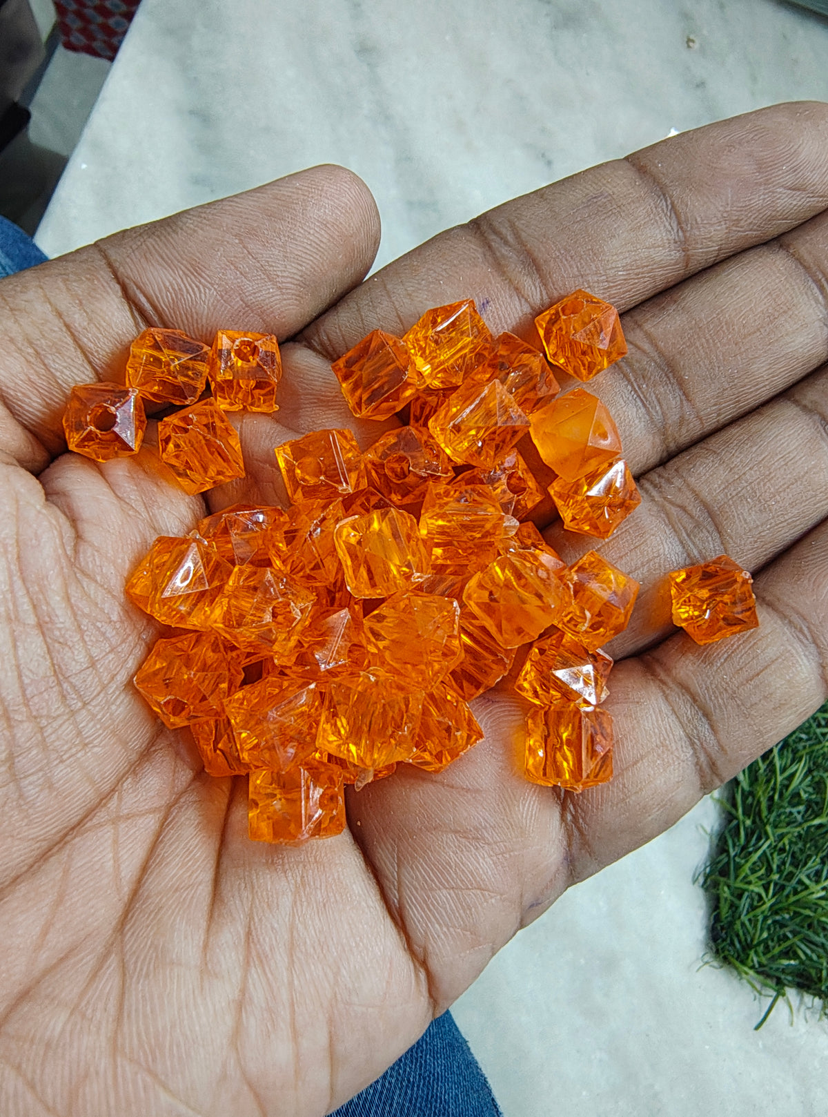 Acrylic square crystal beads (AB2108)