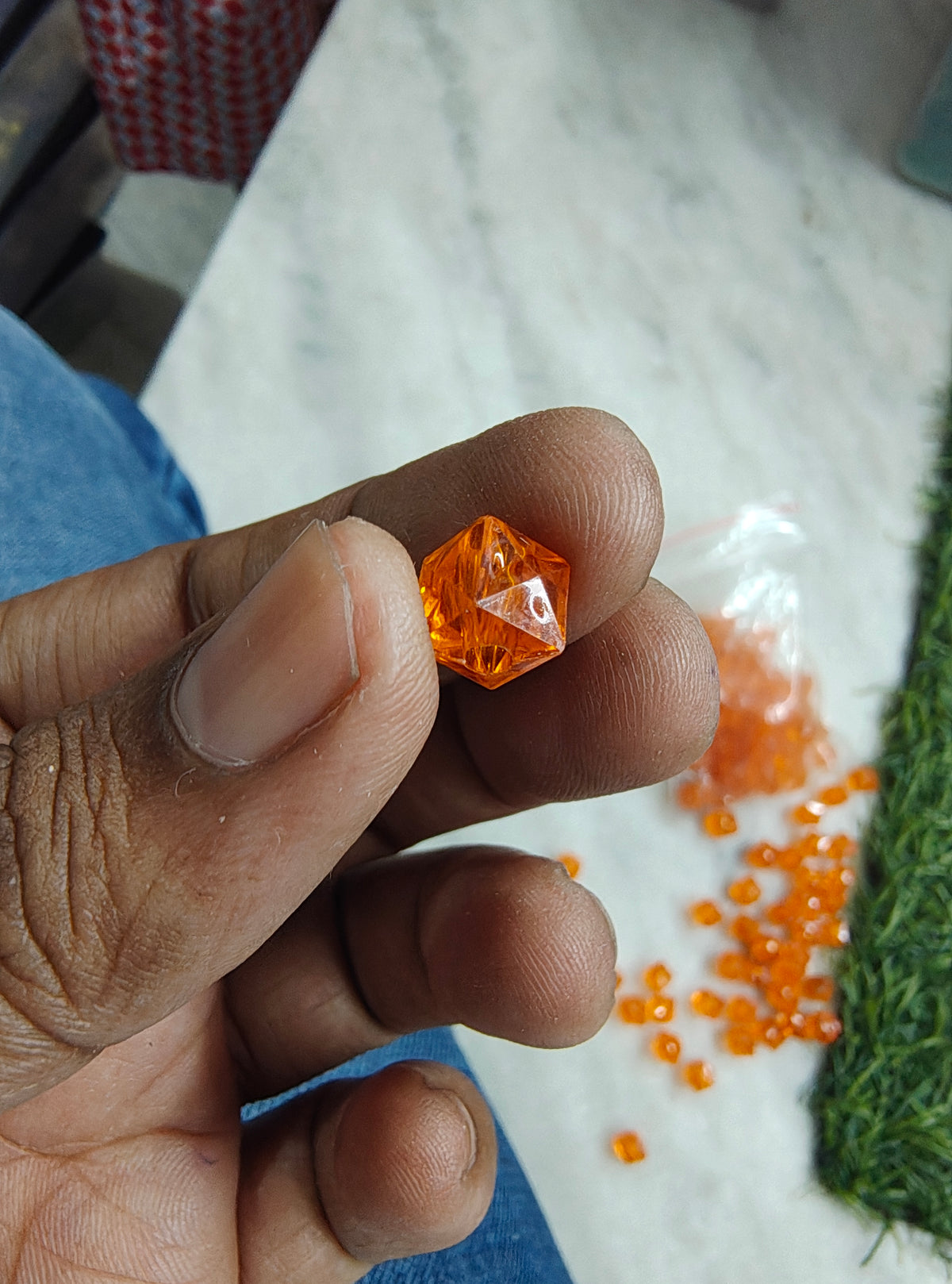 Acrylic square crystal beads (AB2108)