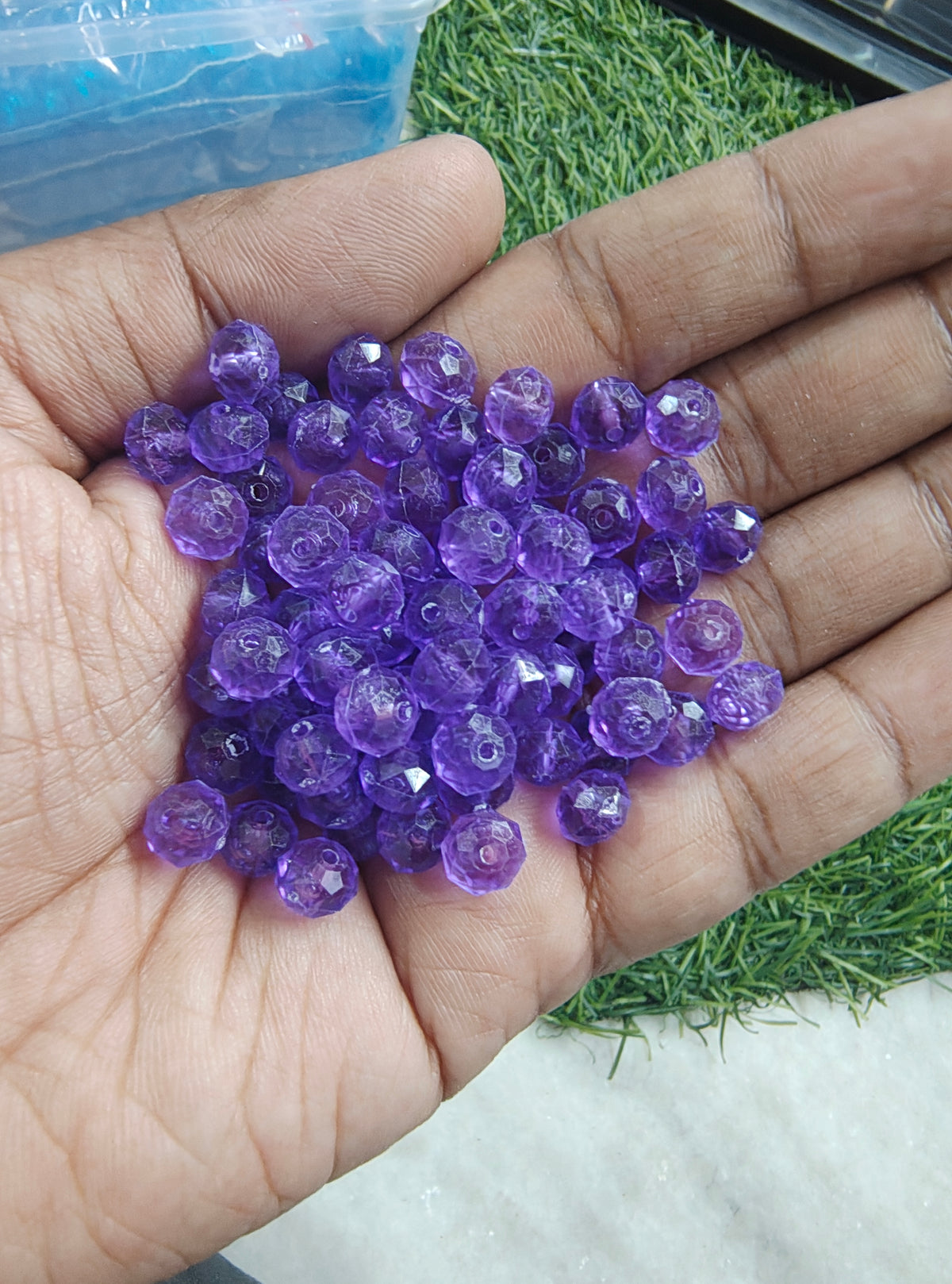 8mm acrylic crystal beads (AB2125)