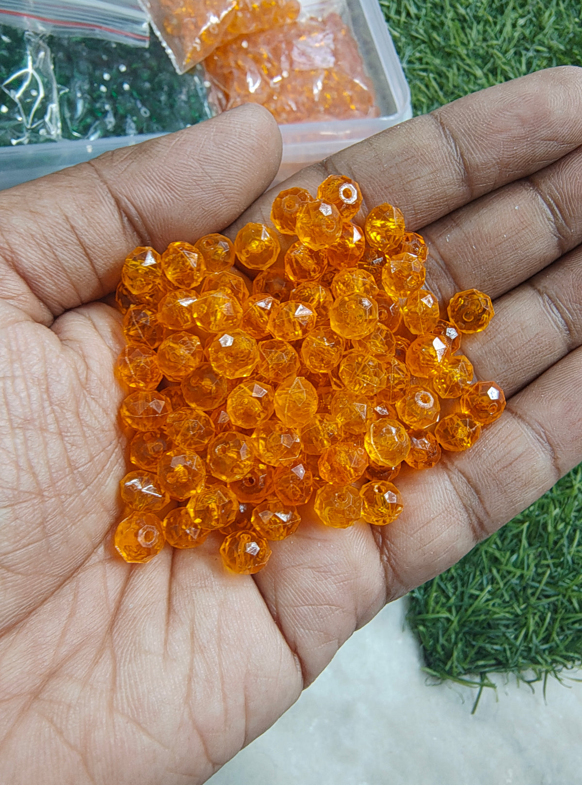 8mm acrylic crystal beads (AB2125)