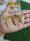 Golden Metal bow charm ( MTC7046 )