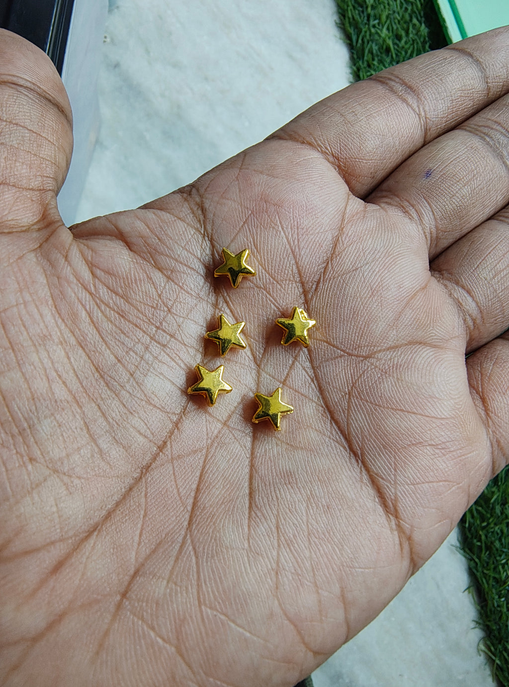Heart/star brass beads ( MB1002 )