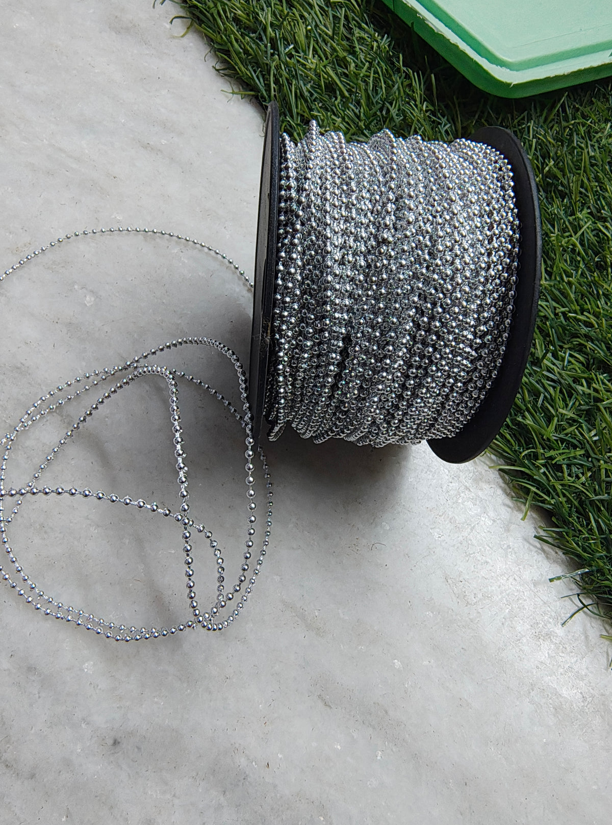 Acrylic silver ball chain (JF1062)
