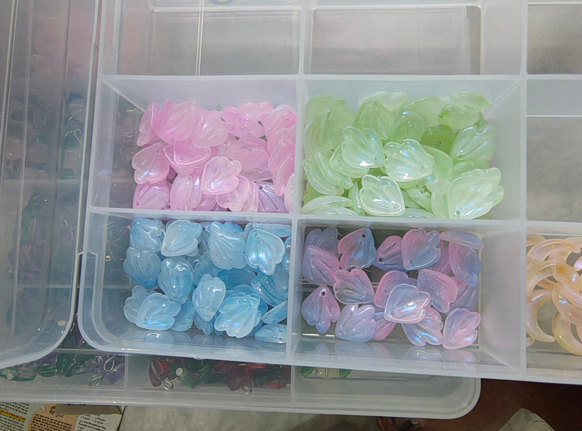 Broad glass Patels beads (GB4039)