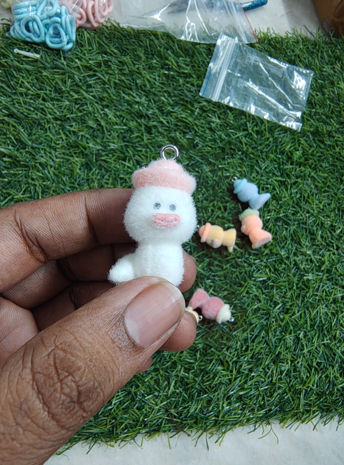 Duck fur charm ( 3DC1030 )