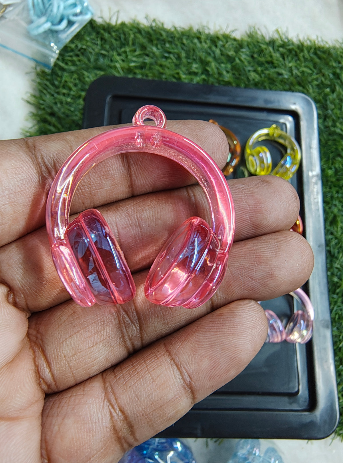 Transparent 3d headphone charms ( 3DC1028 )