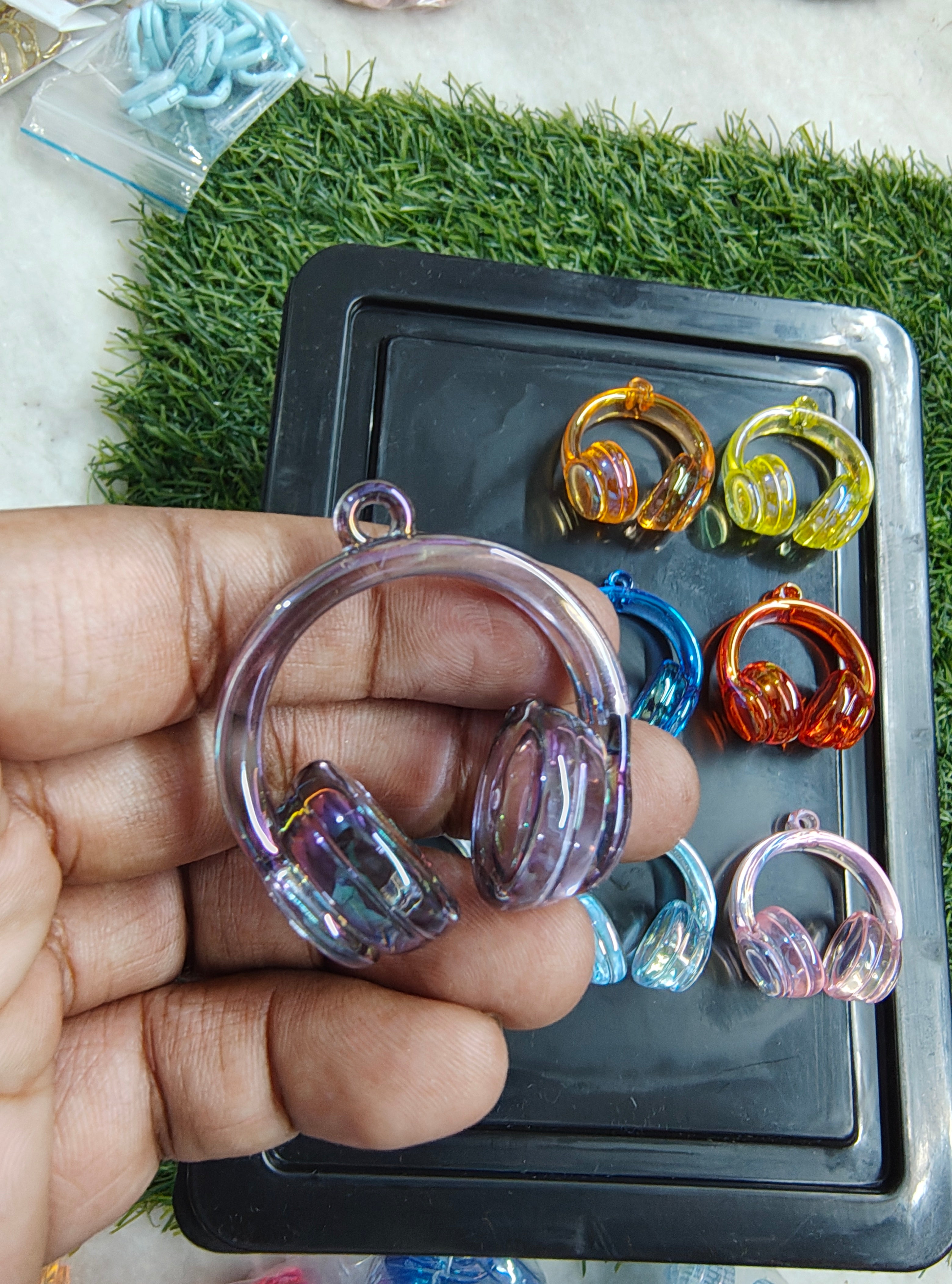 Transparent 3d headphone charms ( 3DC1028 )
