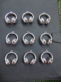 Big silver headphones 3d charm ( 3DC1033 )
