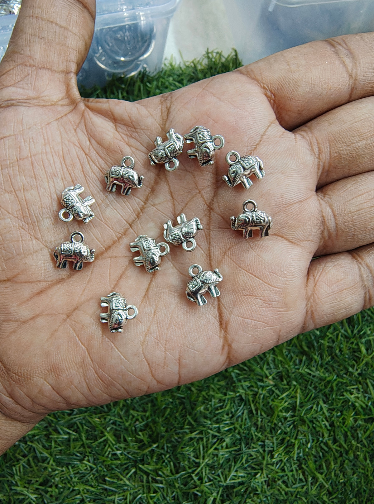 Gun/aroplane/elephant metal charm ( MTC7055)