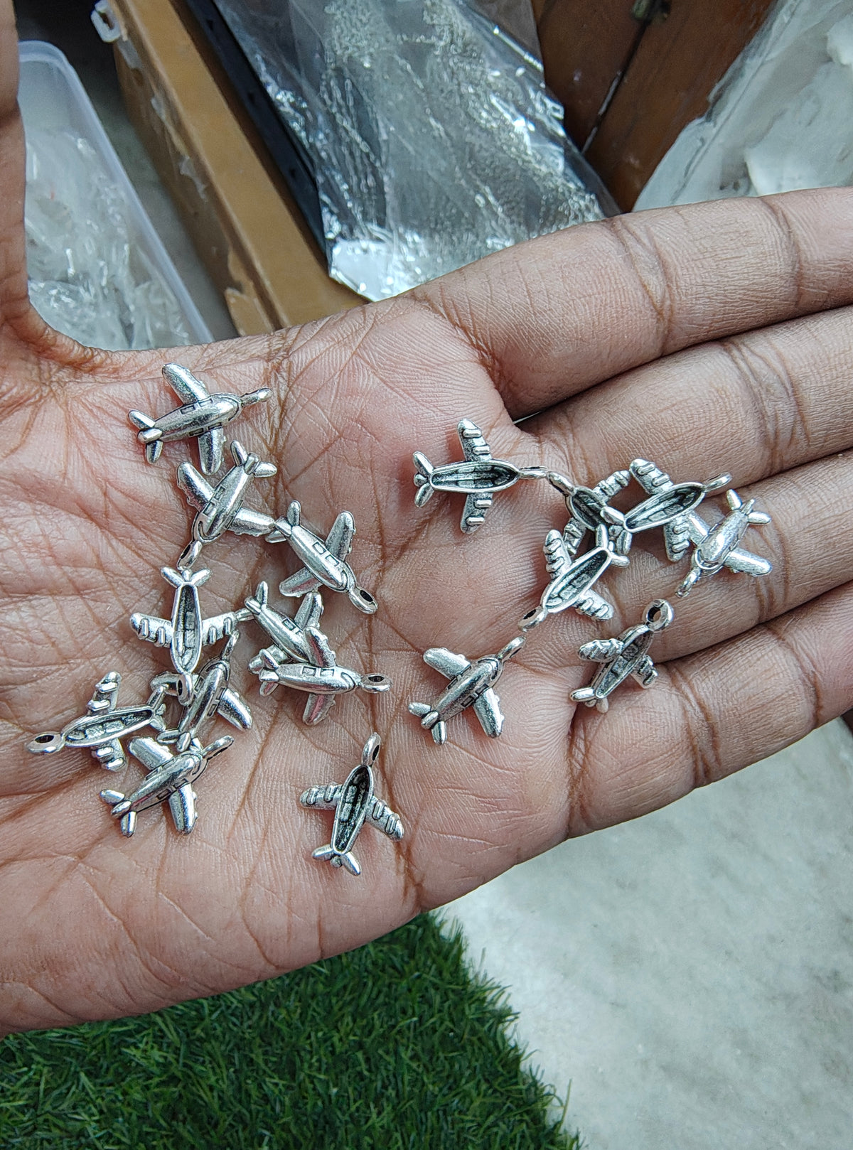 Gun/aroplane/elephant metal charm ( MTC7055)