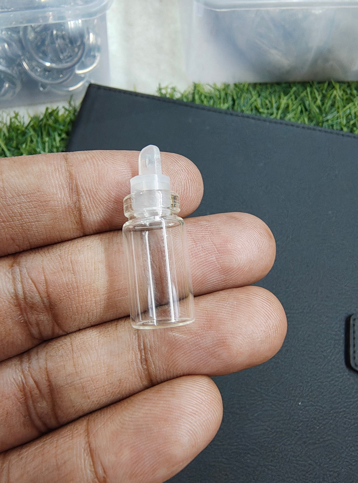 Kumkum/haldi glass bottle (OP1021 )