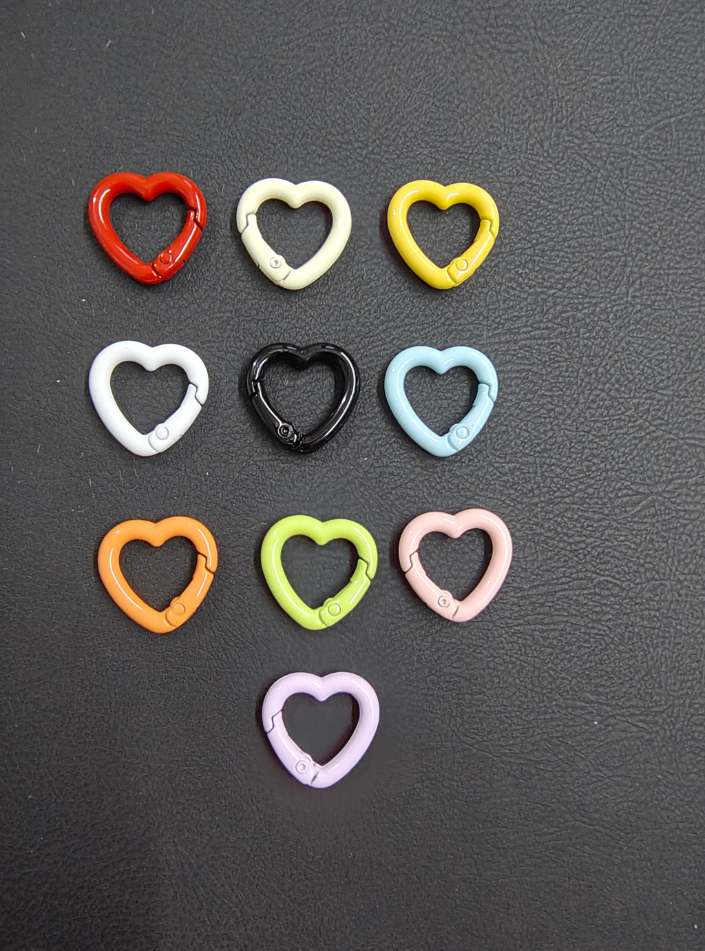 Heart shape colour push ring (HK6034)