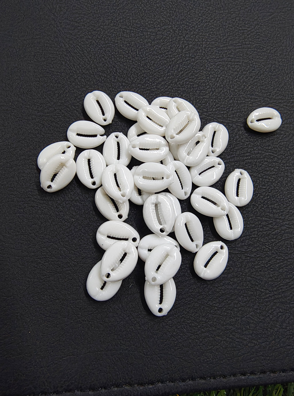 White acrylic cowrie