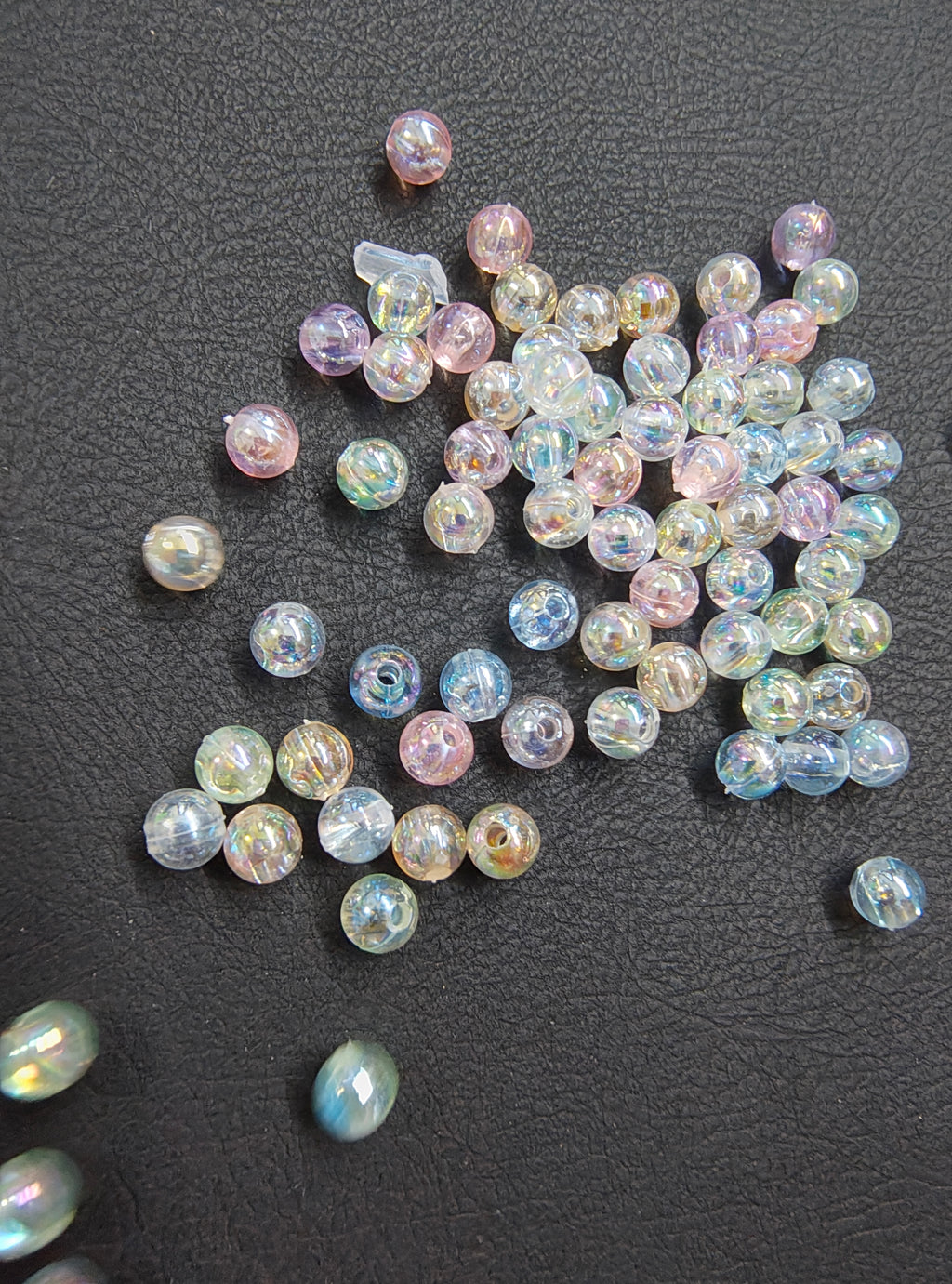 Acrylic rainbow beads