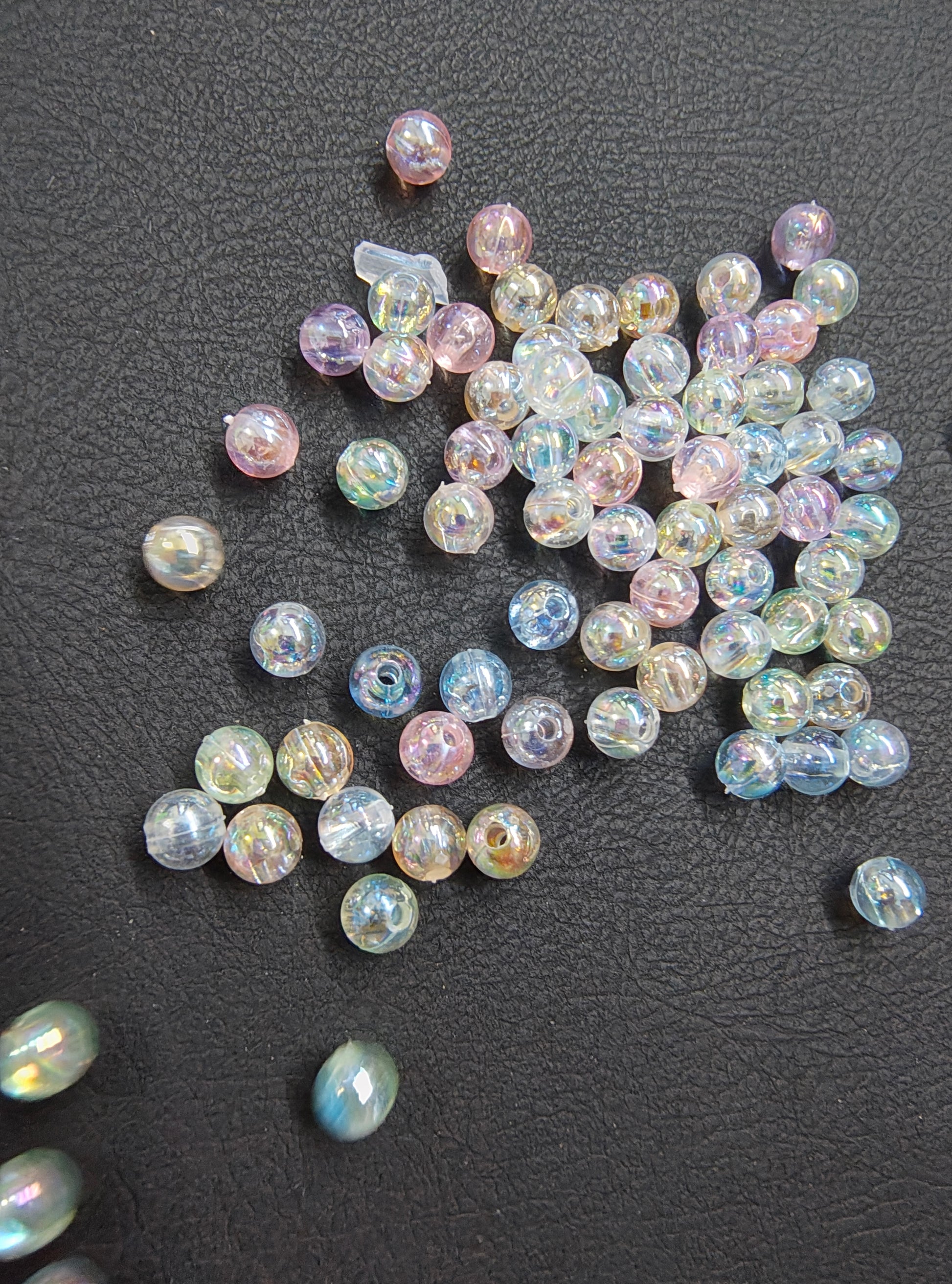 Acrylic rainbow beads