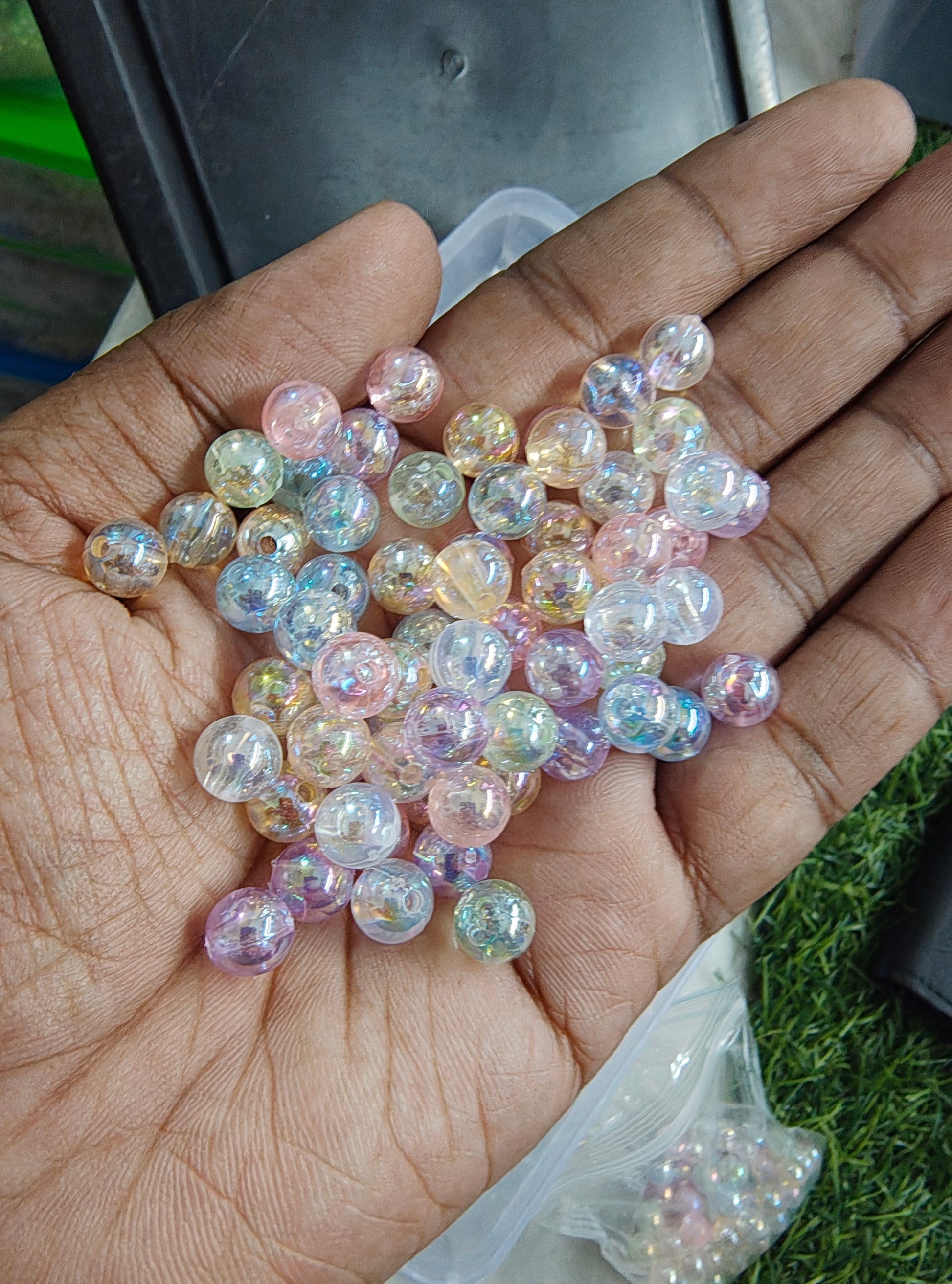 Acrylic rainbow beads