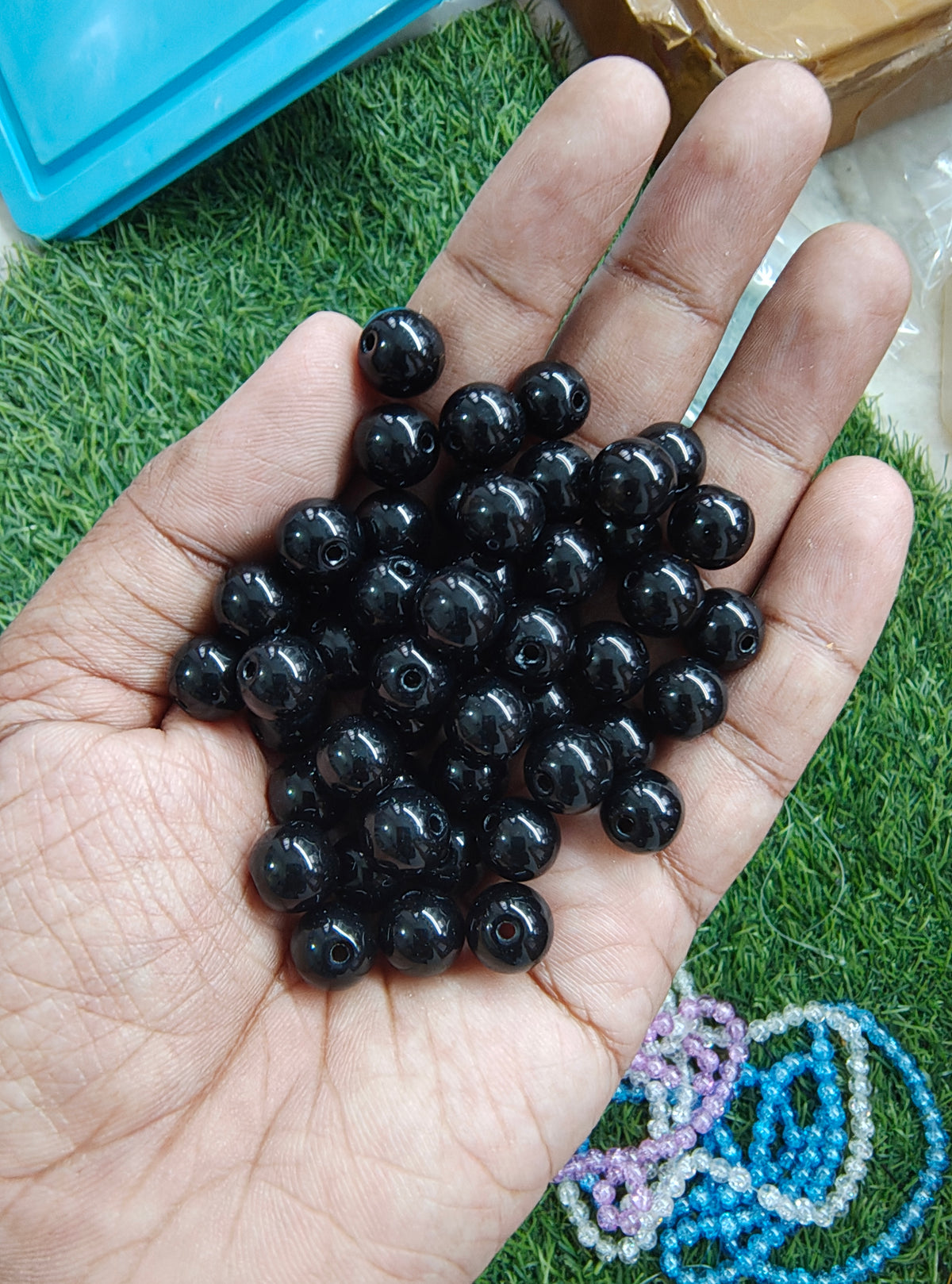 10mm glass beads !! 50 beads!! (GB4044)