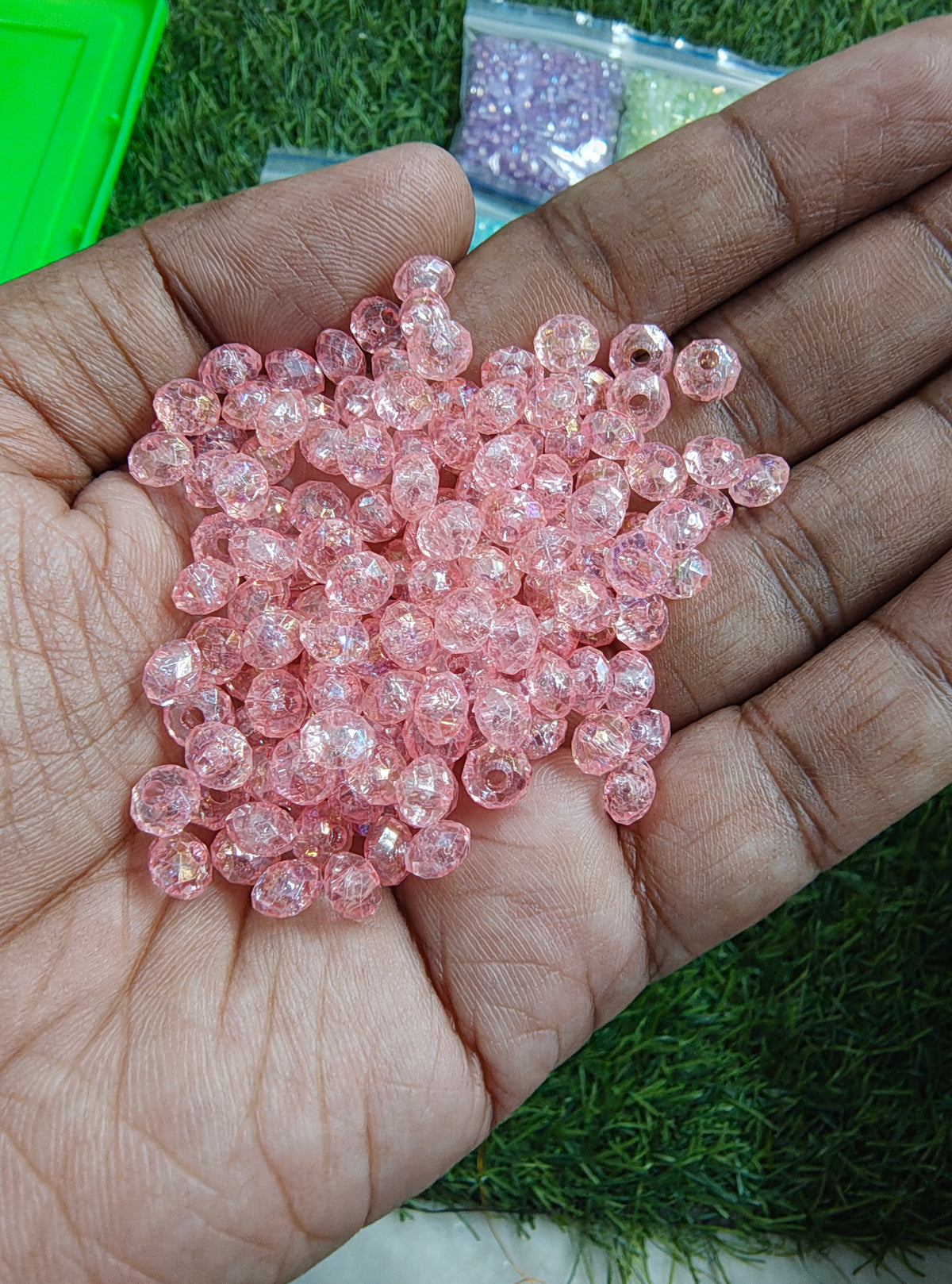 6mm acrylic crystal beads (AB2138)