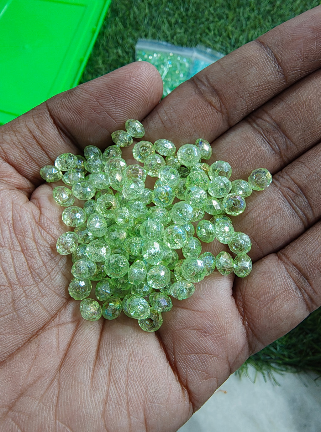 6mm acrylic crystal beads (AB2138)