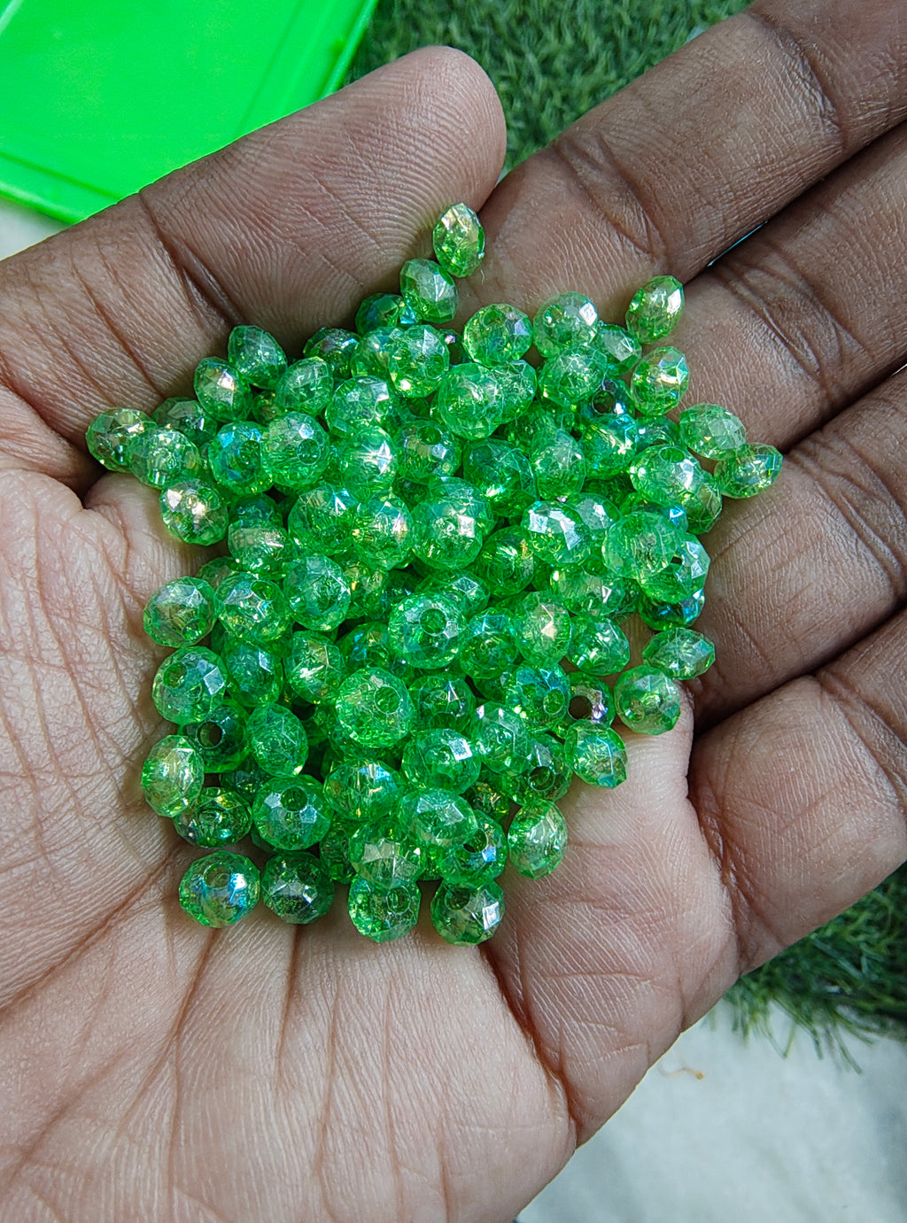 6mm acrylic crystal beads (AB2138)