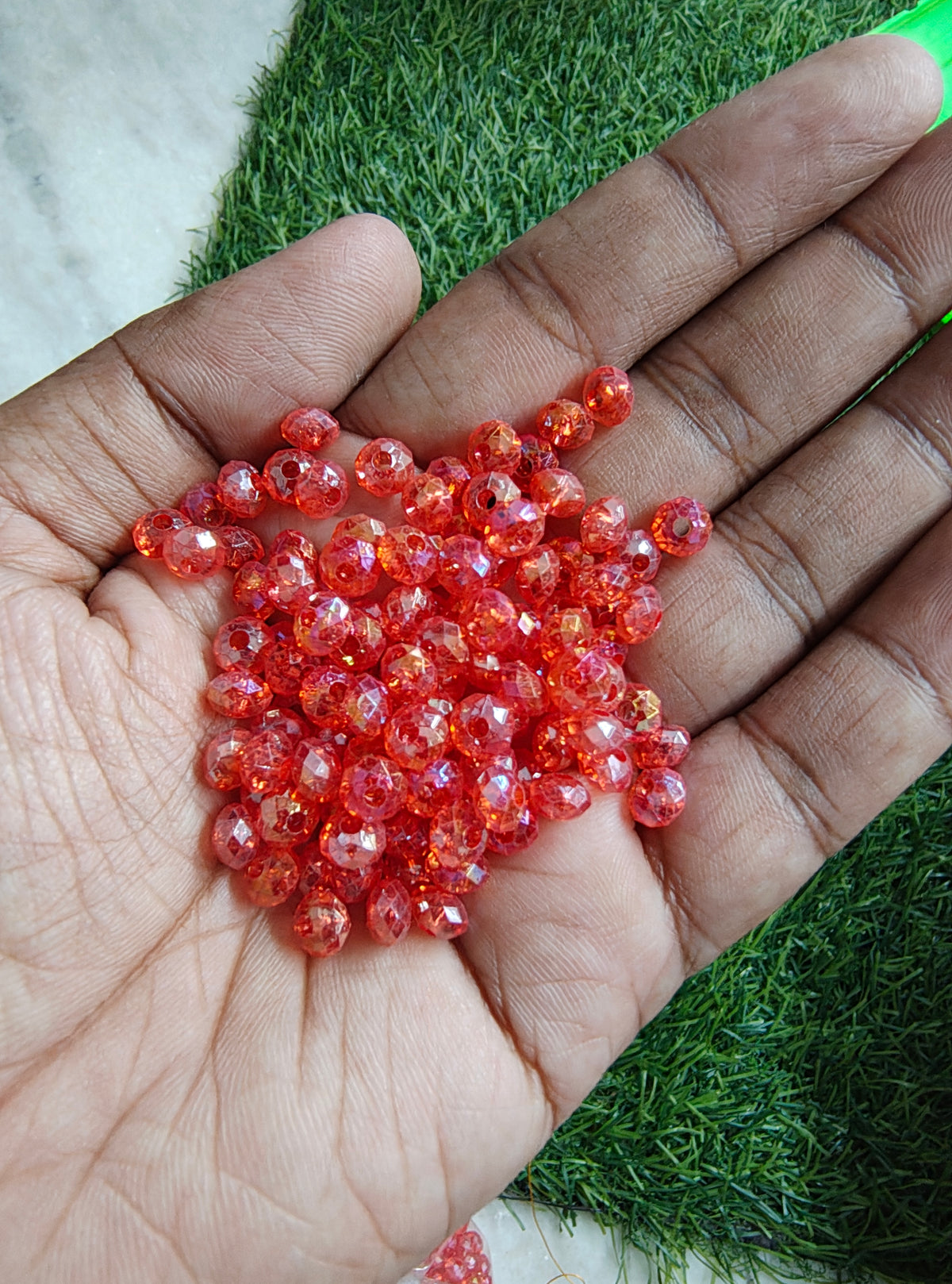 6mm acrylic crystal beads (AB2138)