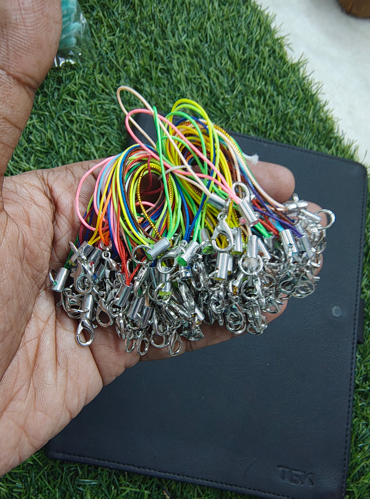 Mix colour phone charm cord with lobster hook (PA5009)