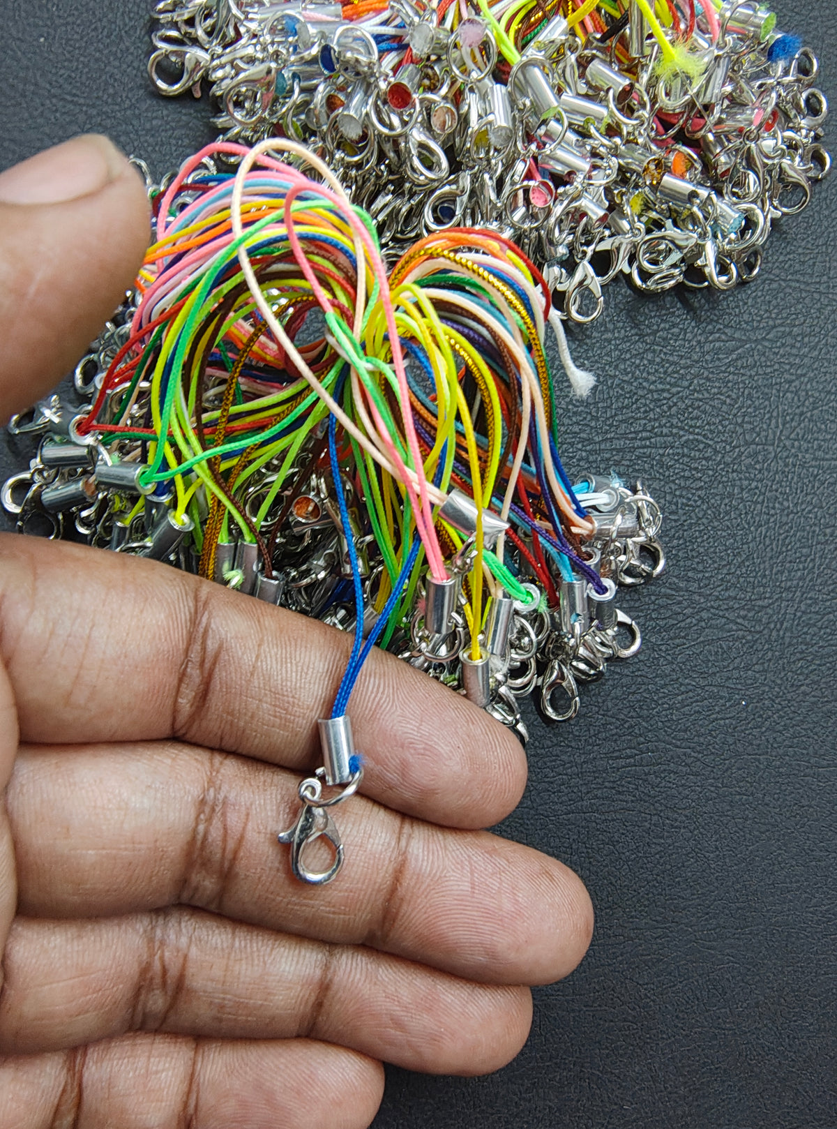 Mix colour phone charm cord with lobster hook (PA5009)