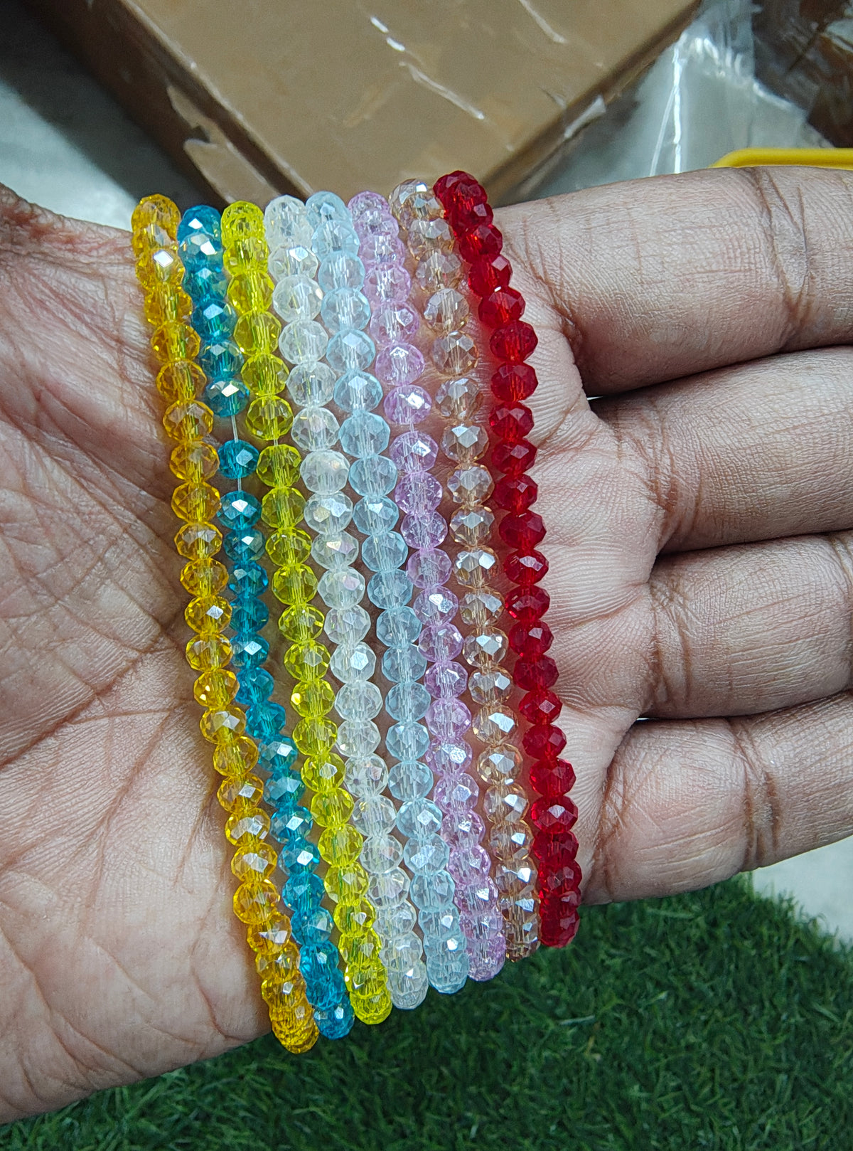 4mm Rainbow glass crystal beads ( GB4022 )